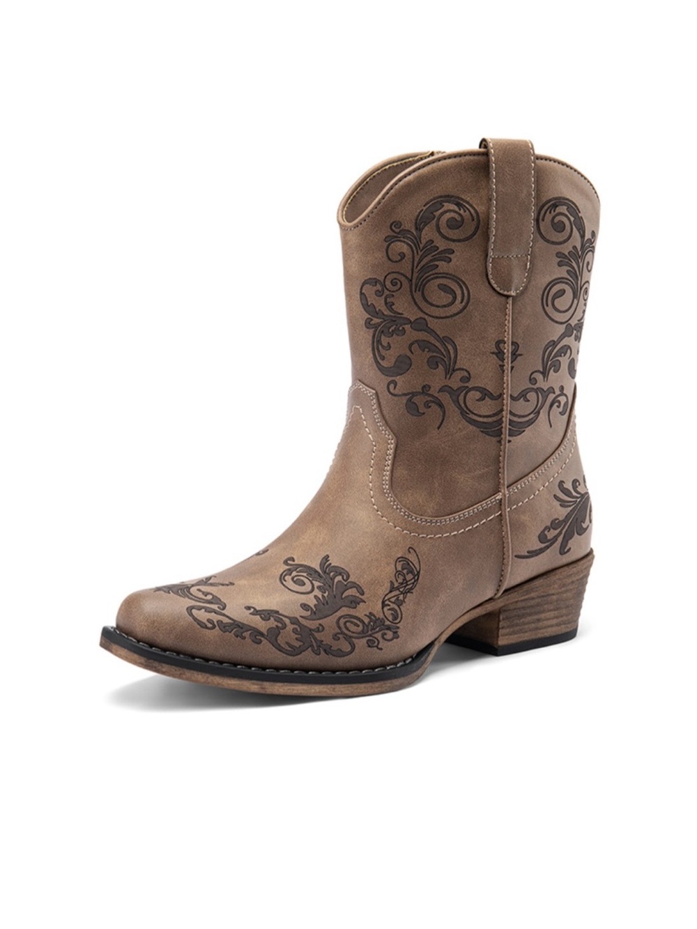 DREAM PAIRS Women's Size 8.5 Cowboy Cowgirl Western Ankle Boots